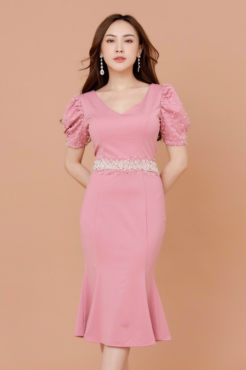 Đầm body Đuôi Cá Đính Ngọc - D631